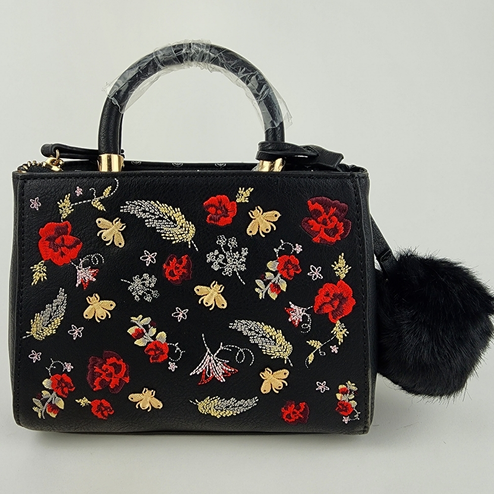 Call it Spring Faux Leather Crossbody Small Bag Purse Black Red Gold New